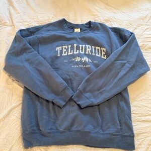 Telluride Colorado Navy Blue Crewneck Sweatshirt